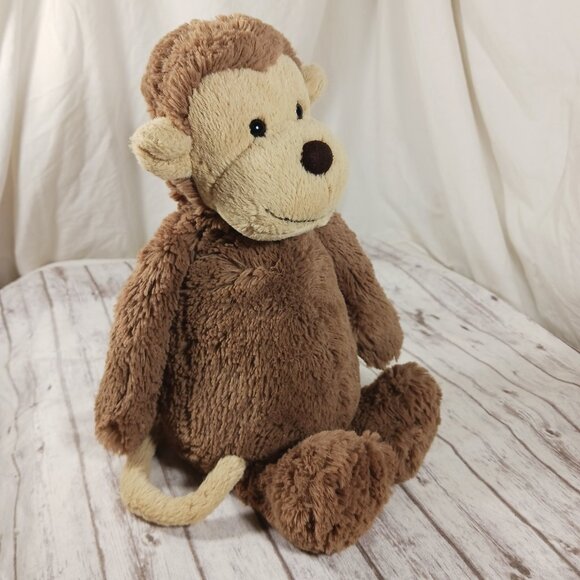JellyCat Bashful Monkey Brown Tan Plush Stuffed Animal 12" - Picture 13 of 14